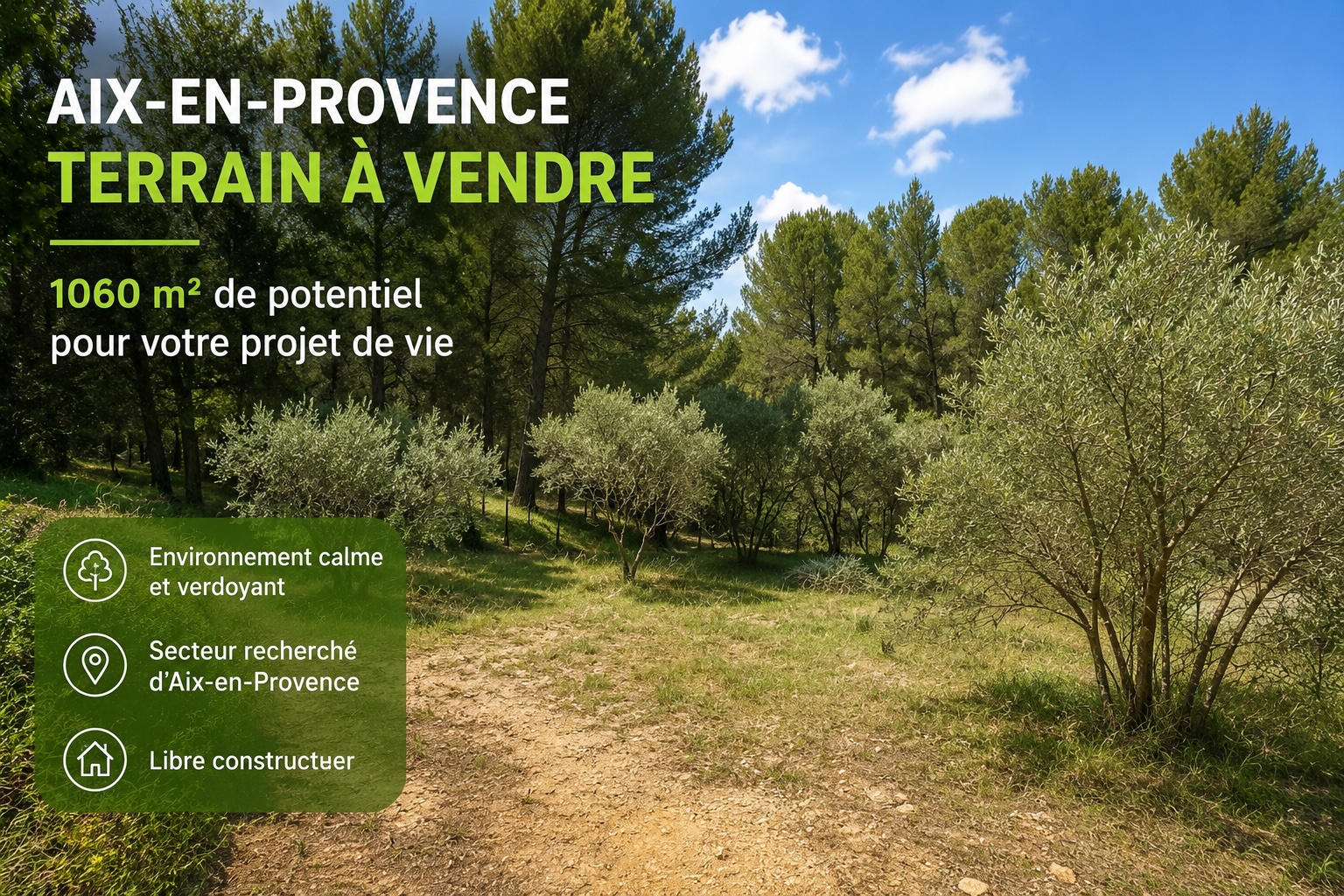 Terrain à vendre à Pont de l'Arc Aix-en-Provence quartier Sud